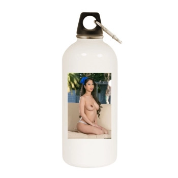 Jade Kush White Water Bottle With Carabiner