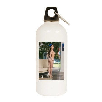 Jade Kush White Water Bottle With Carabiner