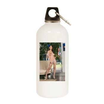 Jade Kush White Water Bottle With Carabiner