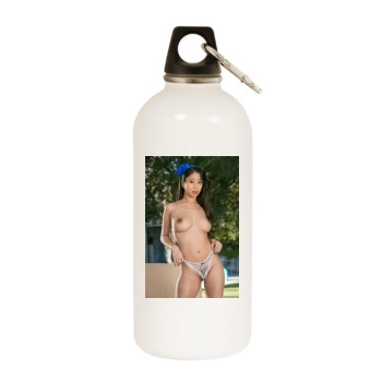 Jade Kush White Water Bottle With Carabiner