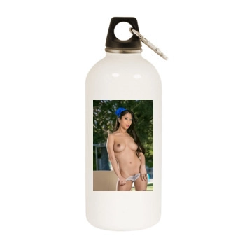 Jade Kush White Water Bottle With Carabiner