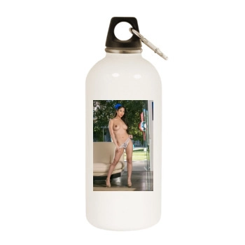 Jade Kush White Water Bottle With Carabiner