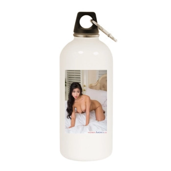 Jade Kush White Water Bottle With Carabiner