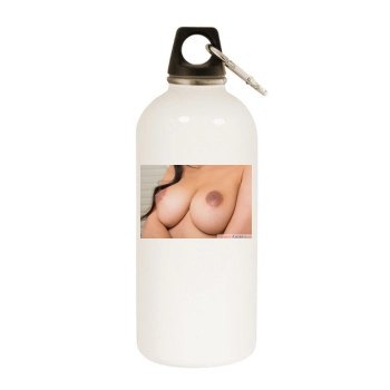 Jade Kush White Water Bottle With Carabiner