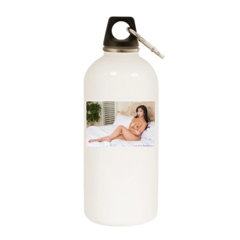 Jade Kush White Water Bottle With Carabiner