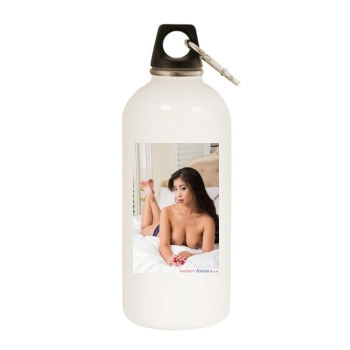 Jade Kush White Water Bottle With Carabiner