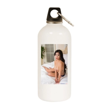 Jade Kush White Water Bottle With Carabiner