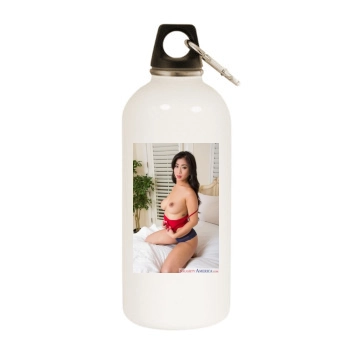 Jade Kush White Water Bottle With Carabiner