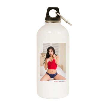 Jade Kush White Water Bottle With Carabiner