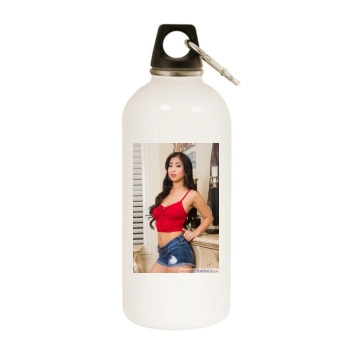 Jade Kush White Water Bottle With Carabiner