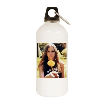 Avril Lavigne White Water Bottle With Carabiner