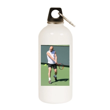 Andre Agassi White Water Bottle With Carabiner