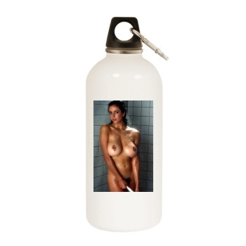 Roberta Vasquez White Water Bottle With Carabiner