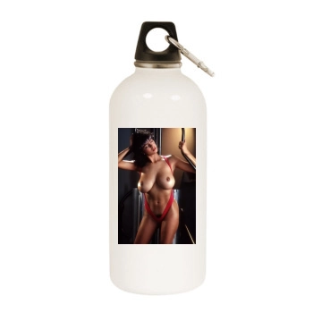 Roberta Vasquez White Water Bottle With Carabiner