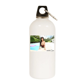 Jade Kush White Water Bottle With Carabiner