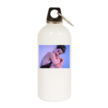 Courteney Cox White Water Bottle With Carabiner