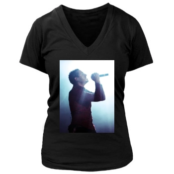 Chester Bennington Women's Deep V-Neck TShirt