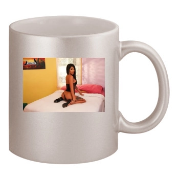 Jane Marie 11oz Metallic Silver Mug