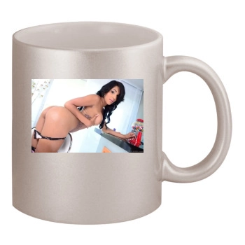 Jane Marie 11oz Metallic Silver Mug