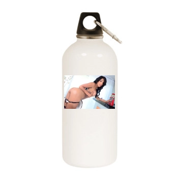 Jane Marie White Water Bottle With Carabiner