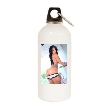 Jane Marie White Water Bottle With Carabiner