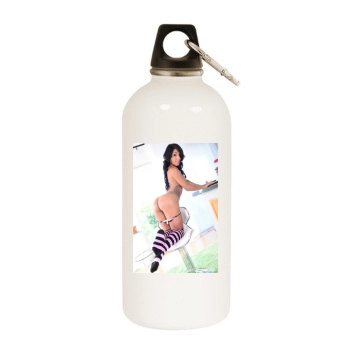 Jane Marie White Water Bottle With Carabiner