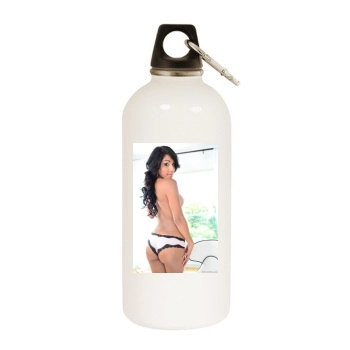 Jane Marie White Water Bottle With Carabiner