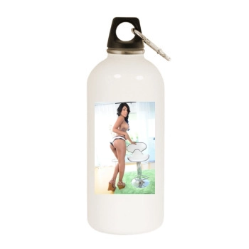 Jane Marie White Water Bottle With Carabiner