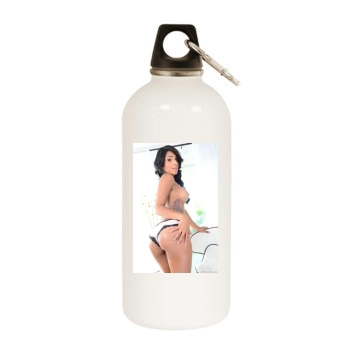 Jane Marie White Water Bottle With Carabiner