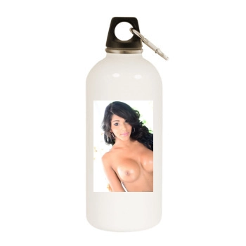 Jane Marie White Water Bottle With Carabiner