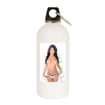 Jane Marie White Water Bottle With Carabiner