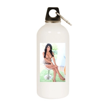 Jane Marie White Water Bottle With Carabiner