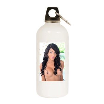 Jane Marie White Water Bottle With Carabiner