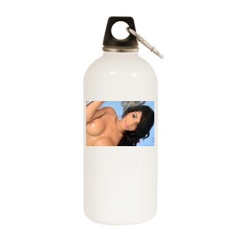 Jane Marie White Water Bottle With Carabiner