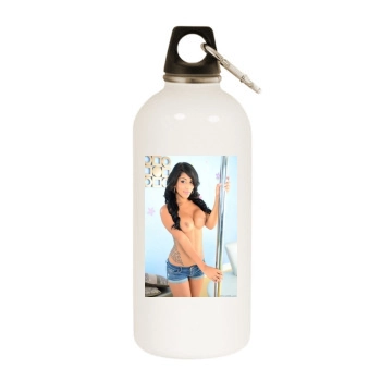 Jane Marie White Water Bottle With Carabiner