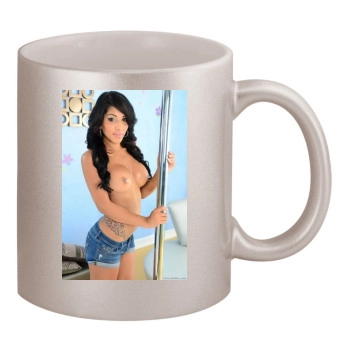 Jane Marie 11oz Metallic Silver Mug