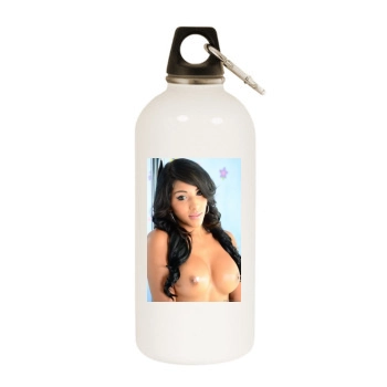 Jane Marie White Water Bottle With Carabiner