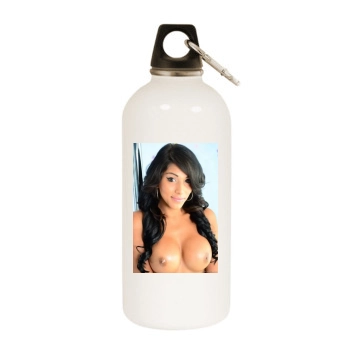 Jane Marie White Water Bottle With Carabiner