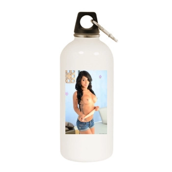 Jane Marie White Water Bottle With Carabiner