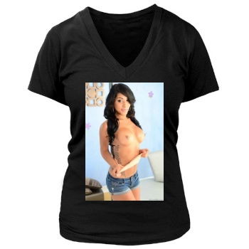 Jane Marie Women's Deep V-Neck TShirt