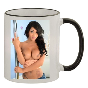 Jane Marie 11oz Colored Rim & Handle Mug