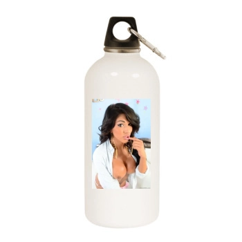 Jane Marie White Water Bottle With Carabiner