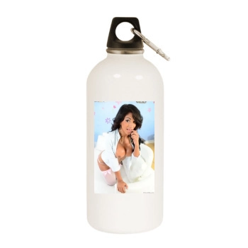 Jane Marie White Water Bottle With Carabiner