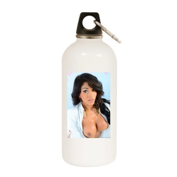 Jane Marie White Water Bottle With Carabiner