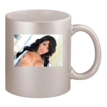 Jane Marie 11oz Metallic Silver Mug