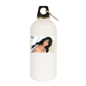 Jane Marie White Water Bottle With Carabiner