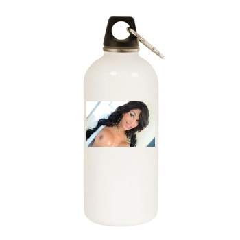 Jane Marie White Water Bottle With Carabiner