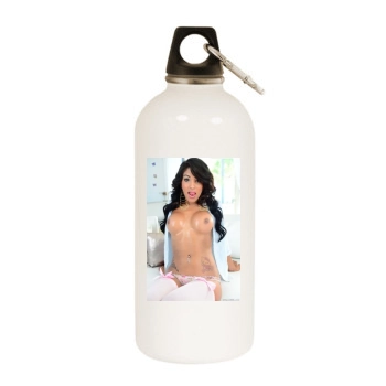 Jane Marie White Water Bottle With Carabiner