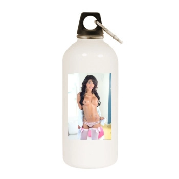 Jane Marie White Water Bottle With Carabiner