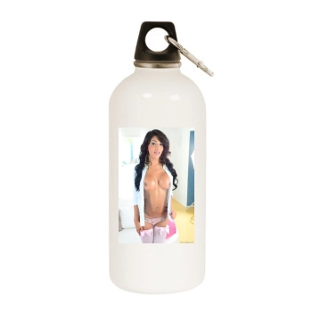 Jane Marie White Water Bottle With Carabiner